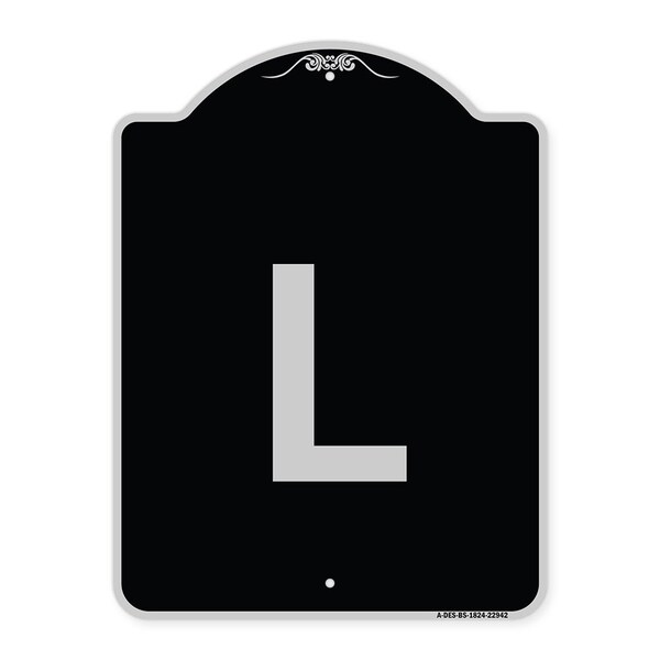 Signmission Sign with Letter L Heavy-Gauge Aluminum Architectural Sign, 24" x 18", BS-1824-22942 A-DES-BS-1824-22942 - main